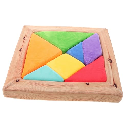 ibasenice Plüsch-Tangram Puzzle interaktives Geburtstagsgeschenk für kindertag Spiele für Hochstühle Mathe- Formerkennungsspielzeug von ibasenice
