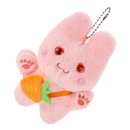 ibasenice Plüschkaninchen Anhänger Niedliches Schlüsselanhänger Deko für Taschen Lustiges für Freunde und Familie Kawaii Karotten Design Plüschspielzeug von ibasenice