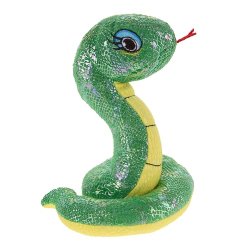 ibasenice Plüschschlangenmodelle stoffschlange Tierfigur Dekorative Schlangenfigur Kaninchen Monster Nest knifflige Schlangenrequisiten künstliche Plüschschlange PP Baumwolle Green von ibasenice