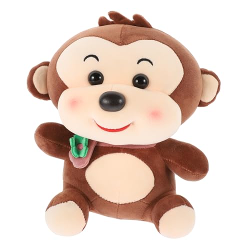 ibasenice Plüschtier Dinge weihnachsgeschenk pucktuch Toys Plüschspielzeug süßer Stoffaffe Affen ausgestopfte Tiere entzückende Affenspielzeuge Plüsch Daunen Baumwolle Coffee von ibasenice