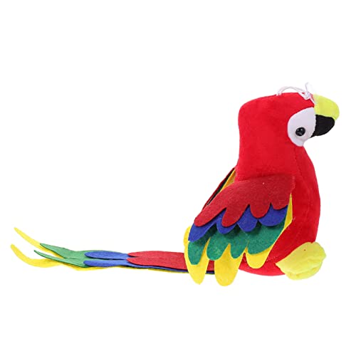 ibasenice Plüschtier Papagei rosa Haarnadeln Mini- Schaumstoff-Fußball Lutscher Bausatz Animals Toys for kinderzimmerdeko für Kinderspielzeug PP Baumwolle rot von ibasenice