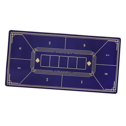ibasenice Pokermatte Abdeckmatte Für Pokertische Brettspiel-tischmatte Pokertischmatte Pokertisch Topper Pokertischplatte Brettspiel Matte Pokertischabdeckung Poker-tischdecke Segeltuch Blue von ibasenice