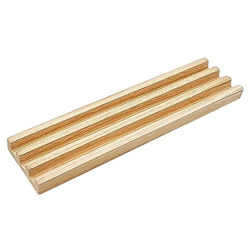 ibasenice Präsentationshalter Aus Holz Servierschale Gestell Tablett Inhaber Domino Halter Selber Machen Desktop-Domino-basen DIY Zubehör Basis Anzeigen Zubehör Für Dominospiele Hölzern von ibasenice
