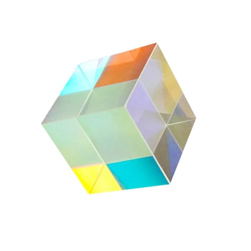 ibasenice Präziser Optischer Glaswürfel RGB Farbzerlegung Lichtspektrum Lernspielzeug Dekorationswürfel für DIY und Naturwissenschaftlichen Unterricht von ibasenice