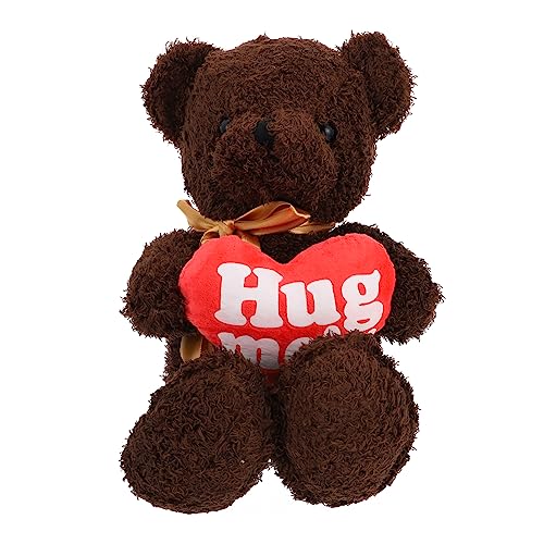 ibasenice Puppe Mädchen Sachen Tierpuppe Kuscheltier Maskottchen Puppe Plüschbär Kinderspielzeug Kinderspielzeug Tiere Kindergeschenke Kindergeschenke Braune Plüschpuppe von ibasenice