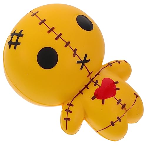 ibasenice Puppe Squeeze- Quetschende Puppe Stressspielzeug Halloween-Horror-Puppe Squeeze Gruselige Puppe Stresspuppe Umweltfreundliches Pu-Material Aus Polyurethanschaum Yellow von ibasenice
