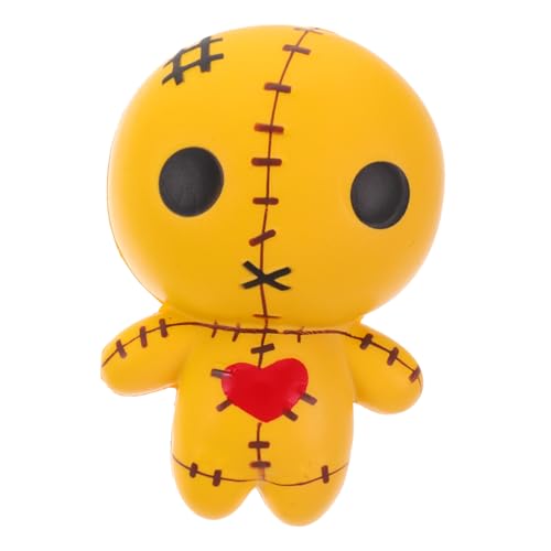 ibasenice Puppe Squeeze- Squeeze Gruselige Puppe Halloween- Stress Puppe Gruselige Puppe Drücken Umweltfreundliches Pu-Material Aus Polyurethanschaum Yellow von ibasenice