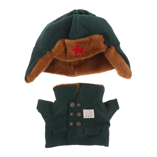 ibasenice Puppen-armeeuniform aus Weichem Polyester Kuschelige Winterjacke und Mütze für Puppen und Plüschtiere Kreatives Kostüm zum Verkleiden und Sammeln Grün ibasenice Puppen-armeeuniform aus Weichem Polyester Kuschelige Winterjacke und Mütze für Puppen und Plüschtiere Kreatives Kostüm zum Verkleiden und Sammeln Grün von ibasenice