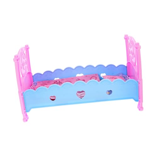 ibasenice Puppenbett Spielbett Für Mädchen Mini-Bett Für Puppen Kinderspielzeug Puppenhauszubehör Kunststoff Sicheres Material von ibasenice
