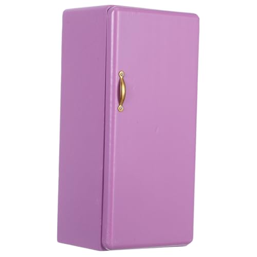 ibasenice Puppenhaus Dekoration Rollenspiel Kühlschrankmodell Mini Kühlschrank Holz Puppenhaus Kühlschrank Miniatur Miniatur von ibasenice