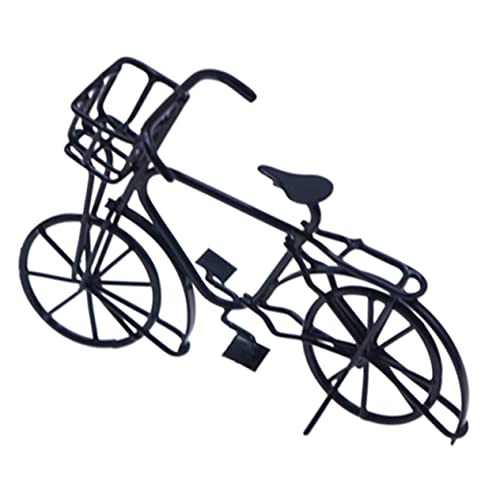 ibasenice Puppenhaus Fahrrad Fingerbikes Für Kinder Desktop-fahrradfiguren Miniatur-Fahrrad-dekor Puppenhaus-fahrradmodell Fahrradmodell Spielzeug Dreirad-Statue Minibike Metall Altmodisch von ibasenice