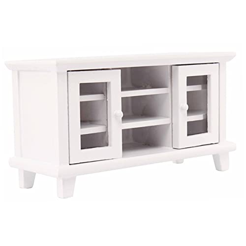 ibasenice Puppenhaus-miniaturmöbel Mini-tv-Schrank Realistischer Miniatur-tv-ständer Für Jungen Und Mädchen Spielzeug von ibasenice