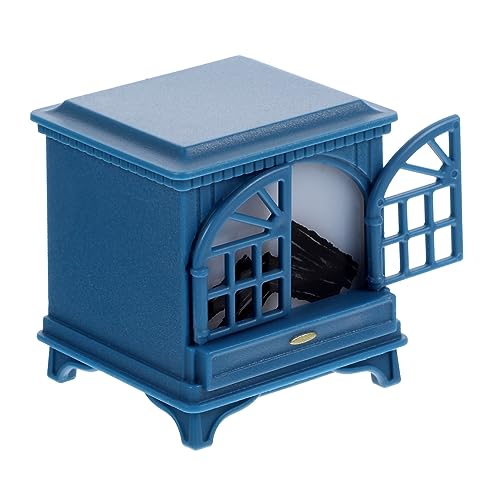 ibasenice Puppenhaus Mini Kaminofen Wärmer Simuliertes Brennholz Weihnachtsdekoration Möbelmodell Schwarz Wohnung Puppenhaus Kleines Mini Zubehör Mini Kunststoff von ibasenice