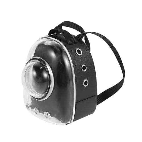 ibasenice Puppenhaus Miniatur Haustier Rucksack mit Raumdesign Realistisches Mini Katzenzubehör Tragbarer Kleiner Katzenrucksack für Sammler und Transparent Schwarz von ibasenice
