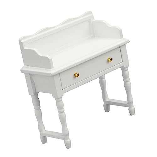 ibasenice Puppenhaus-Modell Miniatures Dollhouse Furniture puppenhausmöbel Set Spielzeughausdekoration Kinderzimmerdekoration Miniaturspielzeug Mini-Hausverzierung Puppenmöbel Holz Weiß von ibasenice