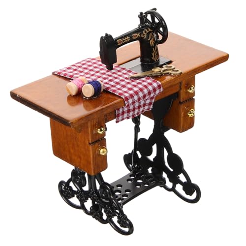 ibasenice Altmodisches Mini-nähmaschinen-modellspielzeug Für Puppenhaus Rollenspiel Miniatur-puppenhaus- von ibasenice