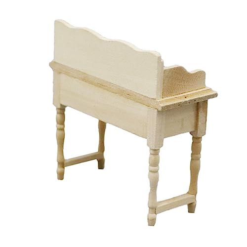 ibasenice Miniatur Schreibtisch Für Puppenhaus - Miniaturmöbelset Im Maßstab 112 Holzspielzeug von ibasenice