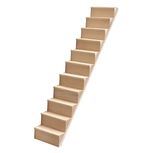 ibasenice Mini Versorgung Holz Treppen Kit Miniatur Treppen Modell Für Spielhaus Desktop Ornament von ibasenice