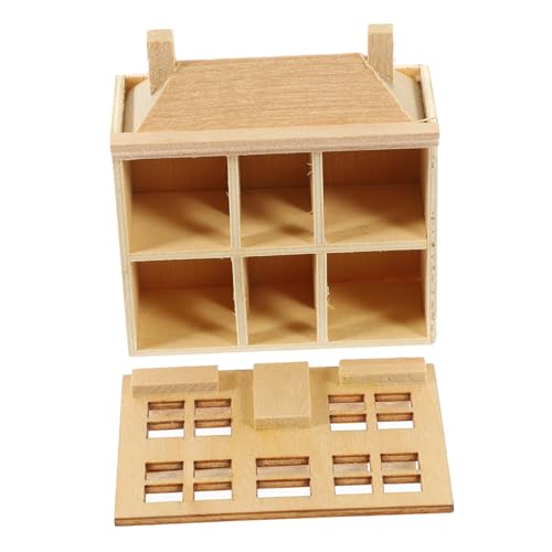 ibasenice Puppenhausdekoration Mini winzig Häuser Modellhaus bastelset basteln für dollhaus playmobilhauser tun so, als würden sie Holz von ibasenice