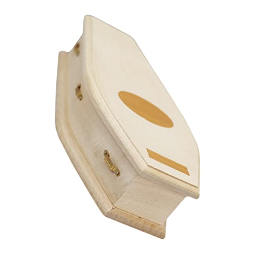 ibasenice Puppenhausdekoration winziger Sarg Mini-Sarg Miniaturhausverzierung Halloween-Sargdekor pädagogisches Educational Toy Miniatur-Möbeldekor winzige Möbel Mini-Haussarg Holz von ibasenice