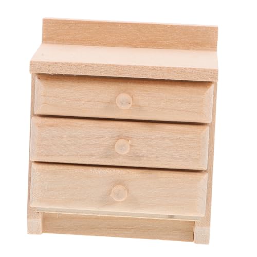 ibasenice Puppenhausmöbel Anhänger Stoßstangen LED-Glühbirne ästhetisch LED Lichter Chest of Drawers Drawer Cabinet Dollhouse Furniture schubfächer Schrank Mini-Möbel Mikrolandschaft hölzern von ibasenice