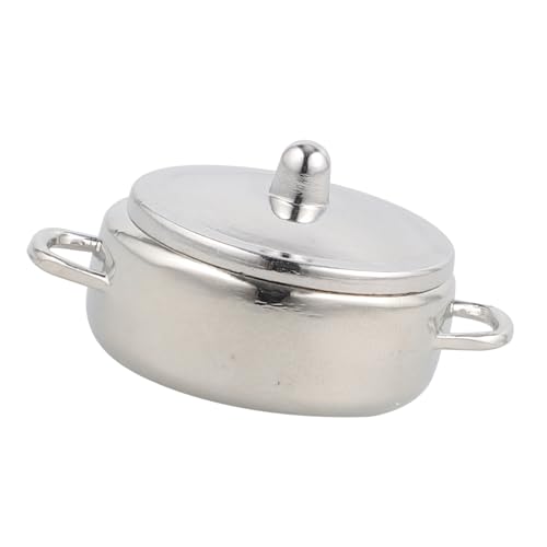 ibasenice Puppenhauszubehör Mikro Mini- -simulationstöpfe Eintopfmodell Dekorative Herde Puppenhaus Minitopf Dekoratives Mini-kochgeschirr Miniatur- Mini-Topf Legierung Silver von ibasenice