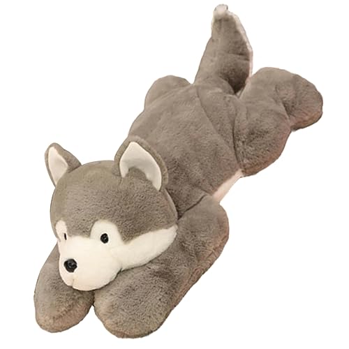 ibasenice Puppenkissen für kinderspielzeug weinachtsgeschenk Cute Pillow Dog Plush Pillow Hund Stofftier Welpenpuppe ausgestopftes Tier PP Baumwolle Grey von ibasenice