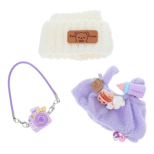 ibasenice Puppenkleidungsset Puppe mit Plüsch Strampler Weiße Bärenmütze und Violette Kamera Kreatives Accessoire Set für Fantasievolles Anziehen und Stilvolle Puppenkleidung ibasenice Puppenkleidungsset Puppe mit Plüsch Strampler Weiße Bärenmütze und Violette Kamera Kreatives Accessoire Set für Fantasievolles Anziehen und Stilvolle Puppenkleidung von ibasenice