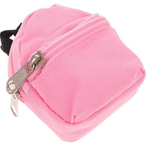 ibasenice Puppenrucksack für kinderspielzeug Puppen-Mode Puppen-Outfit Tasche wiedergeborene Puppe Mini-Rucksack- Mini-Puppe-Ornament Polyester Rosa von ibasenice