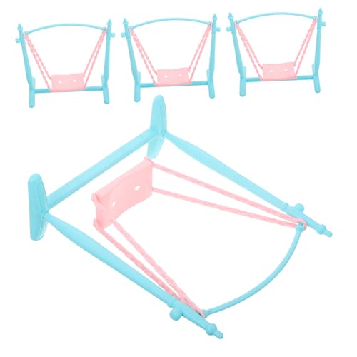 ibasenice Miniaturschaukel Für Puppen 6 Zoll Abs Realistisches Schaukelspielzeug-Set Baby-puppenhaus-zubehör Kleinkind-Spielzeug Gartenschaukel Für Mädchen von ibasenice
