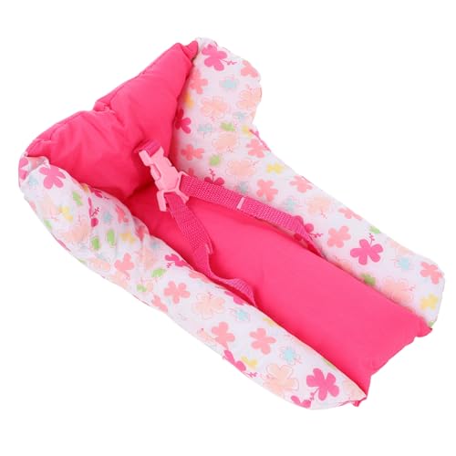 ibasenice Puppensicherheitsstuhl Puppen autositz Puppenzubehör für Puppenmode Puppen Puppenhaus Zubehör Puppenautositz Puppe autositz Stoff Rosa von ibasenice