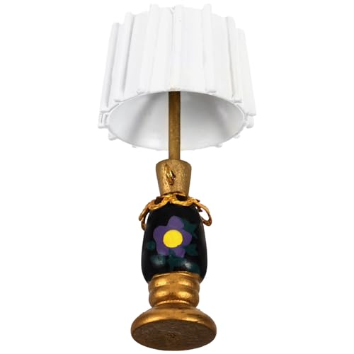 ibasenice Puppenstuben-Tischlampe Miniatur-Tischlampen Mini-Hauslampen Puppenhauslampe Puppenhaus-Miniaturen Miniaturdekoration Mini -Lampe Mini-Ornamente zum Basteln Mini-Lampendekor Holz von ibasenice