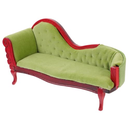ibasenice Puppenstubensofa Mini Winzig Couch Puppenhaus Kleines Sofadekor Entzückendes Kleines Sofa Puppensofa- Kleines Sofa Fotorequisite Dekoratives Kleines Sofa Stoff Light Green von ibasenice