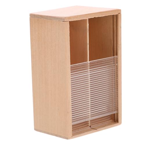 ibasenice Puppenstubenstuhl Mini Bücherregal Modell für Puppenhausmöbel Puppenbett winziges dekorativer Kleiner Schrank Wohnzimmer Kleiner Schrank winziges Schrankmodell Vitrine hölzern von ibasenice