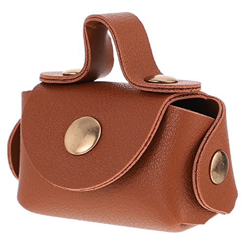 ibasenice Puppentasche Mini-Ledertasche Zu Öffnende Puppentasche Miniatur-Tasche Spielzeug Puppenhaus Dekoration Mikrofotografie Requisiten Einkaufstasche (Kaffee) von ibasenice