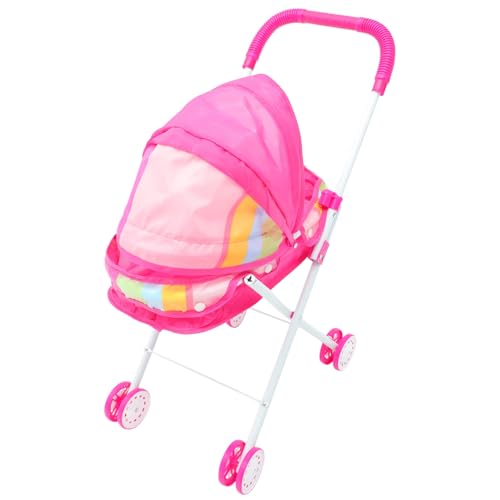 ibasenice Puppenwagen Spielzeugwagen Babypuppe Babyspielzeug Puppenhaus Kinderwagen Spielwagen Puppe Süßer Kinderwagen Beweglicher Kinderwagen Mini Kinderwagen von ibasenice