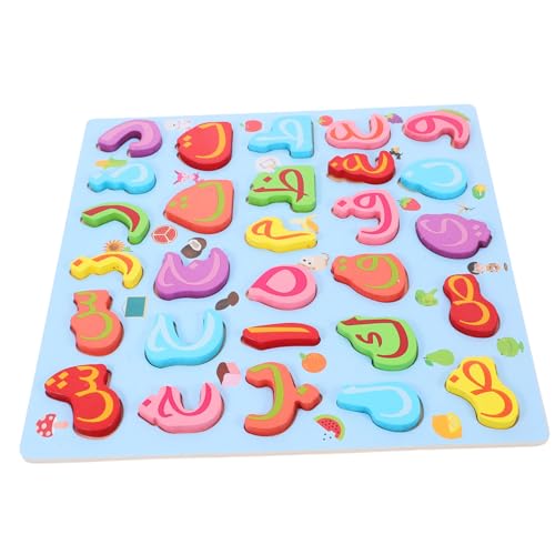 ibasenice Großes Alphabet-Puzzle Für Kinder Lernspielzeug Aus Holz Alphabet-erkennungsspiel Pädagogisches Puzzle-Spielzeug Für Kleinkinder von ibasenice