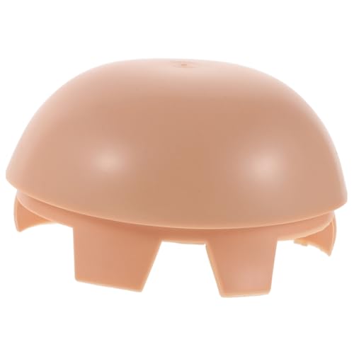 ibasenice Ragdoll-Werkzeuge Kahle Kappen Kahles Kostümzubehör Puppenversorgung Make-up Glatze Puppenzubehör Puppenbaumaterial Cosplay-zubehör Plastik Light Brown von ibasenice