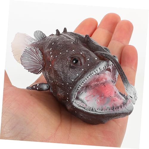ibasenice Realistische Anglerfisch Spielfigur aus Stabilem Kunststoff Mini Meeresbewohner Tiermodell für Pädagogisches Tiefsee Erkundungsspielzeug zur Motorischer Fähigkeiten und ibasenice Realistische Anglerfisch Spielfigur aus Stabilem Kunststoff Mini Meeresbewohner Tiermodell für Pädagogisches Tiefsee Erkundungsspielzeug zur Motorischer Fähigkeiten und von ibasenice