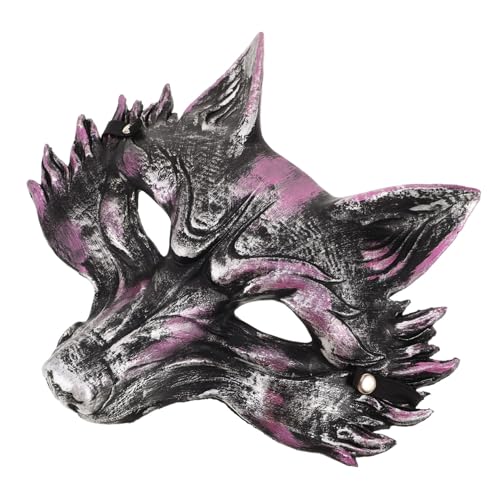 ibasenice Realistische Fuchsmaske aus Leichtem PU Material Halloween Tiergesichtsmaske für Damen Party Masquerade Karneval Kostüm Zubehör von ibasenice