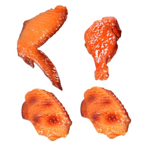 ibasenice Realistische Imitation Hähnchenflügel Teilig mit Drumstick Mittelgelenken und Hähnchenkeule Leichtes Dekorationsspielzeug für Fotografie Restaurant Event und Tischdekoration von ibasenice