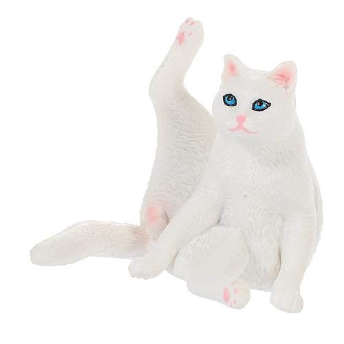 ibasenice Realistische Katzenfigur aus Kunststoff Kleine Lebensnahe Dekofigur für Wohnzimmer Schlafzimmer Schreibtisch Stabile Tierfigur für Katzenliebhaber und Vielseitige von ibasenice