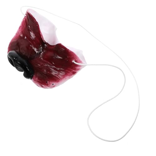 ibasenice Realistische Wolfshund Nase Vinyl Tierkostüm Zubehör Leicht Bequem Waschbar für Cosplay Karneval Halloween Fasching Tierparty und Bühnenauftritte von ibasenice
