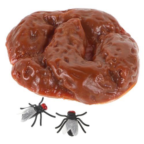 ibasenice Realistisches Fake Poop mit Fliegen Weiches Lustiger Party Streich für Halloween Realistische Nachbildung für und Spaß von ibasenice