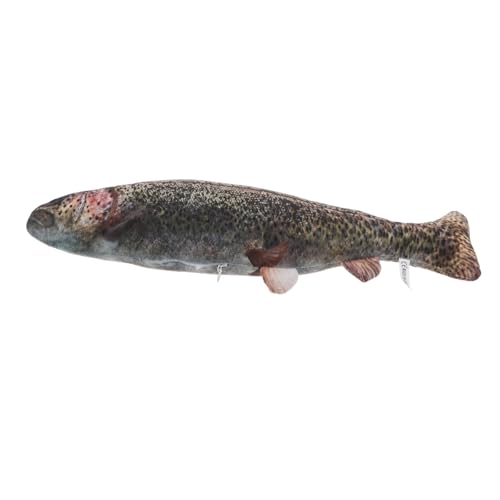 ibasenice Realistisches Fisch Kuscheltier Flauschiges Plüschtier Kissen für Niedliche Meeresfigur Deko für Sofa Bett Kinderzimmer Leichter Tragbarer Ozeanstofftier Plüsch von ibasenice