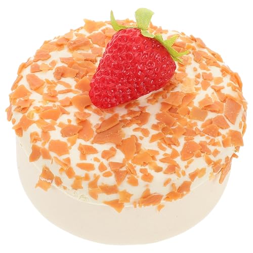 ibasenice Realistisches Lebensmittelmodell für Desserttische Fotografie und Schaufenster Simulation Kuchen Erdbeer Design von ibasenice