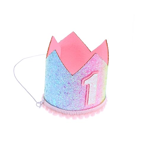 ibasenice Baby-geburtstagsdekoration – 1 Stück Regenbogen-glitzerkronenhut – Geburtstagskronenkappe – Einzigartiger Partyhut – Foto-requisite Für Kinder ibasenice Baby-geburtstagsdekoration – 1 Stück Regenbogen-glitzerkronenhut – Geburtstagskronenkappe – Einzigartiger Partyhut – Foto-requisite Für Kinder von ibasenice