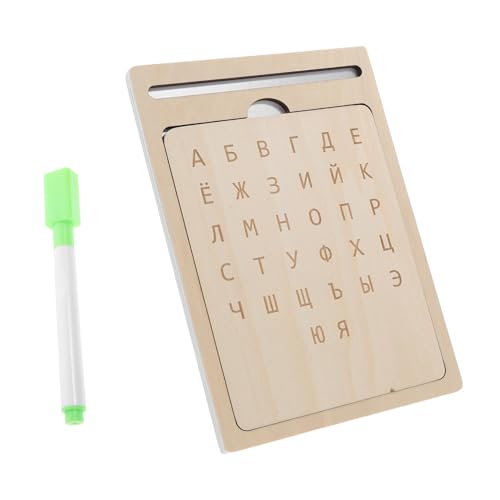 ibasenice Russisches Schreibtafelspielzeug Zeichenbrett für Kleinkinder Alphabet-Trace-Board Zeichenblock für Buchstabenverfolgung Briefbrett Kleinkindspielzeug Lernpolster Holz Beige ibasenice Russisches Schreibtafelspielzeug Zeichenbrett für Kleinkinder Alphabet-Trace-Board Zeichenblock für Buchstabenverfolgung Briefbrett Kleinkindspielzeug Lernpolster Holz Beige von ibasenice