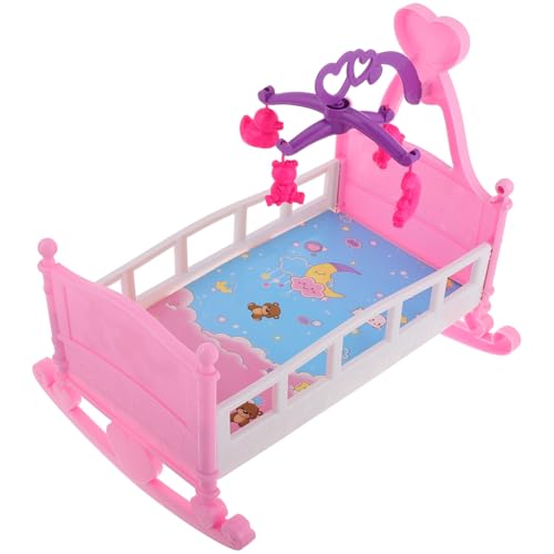 ibasenice Satz Schaukelbett für Puppen Krippe Spielzeughaus Puppe Puppenhaus Krippe Puppenhaus großes Puppenhaus puppenmöbel Miniaturbett Miniatur Schlafzimmer Plastik ibasenice Satz Schaukelbett für Puppen Krippe Spielzeughaus Puppe Puppenhaus Krippe Puppenhaus großes Puppenhaus puppenmöbel Miniaturbett Miniatur Schlafzimmer Plastik von ibasenice
