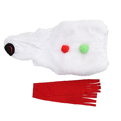 ibasenice Satz Weihnachtskleidung Für Cosplay-kleidung Schneemann Verkleidet Kostüm Cosplay-outfit Für Schneemann-kleidung Weiß Kaschmirimitat von ibasenice